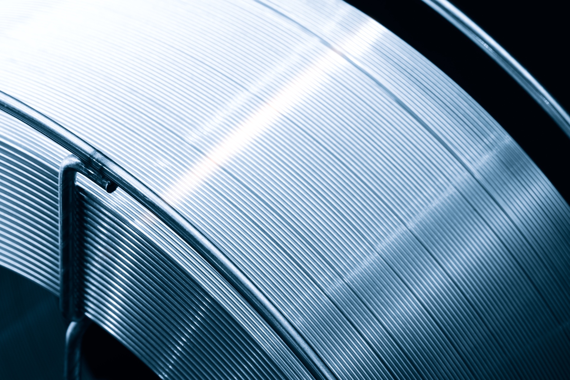 TGM aluminum welding wire on a precision layer-wound spool